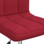 vidaXL Sillas de comedor giratorias 2 unidades tela rojo tinto vidaXL Sillas de comedor giratorias 2 unidades tela rojo tinto
