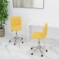 vidaXL Sillas de comedor giratorias 2 unidades tela amarillo mostaza