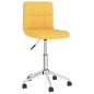 vidaXL Sillas de comedor giratorias 2 unidades tela amarillo mostaza