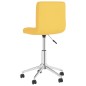 vidaXL Sillas de comedor giratorias 2 unidades tela amarillo mostaza