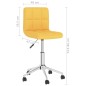 vidaXL Sillas de comedor giratorias 2 unidades tela amarillo mostaza