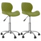 vidaXL Sillas de comedor giratorias 2 unidades terciopelo verde claro vidaXL Sillas de comedor giratorias 2 unidades terciopelo verde claro