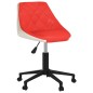 vidaXL Sillas de comedor giratorias 2 uds cuero sintético rojo y blanco vidaXL Sillas de comedor giratorias 2 uds cuero sintético rojo y blanco