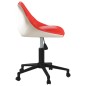 vidaXL Sillas de comedor giratorias 2 uds cuero sintético rojo y blanco vidaXL Sillas de comedor giratorias 2 uds cuero sintético rojo y blanco