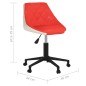 vidaXL Sillas de comedor giratorias 2 uds cuero sintético rojo y blanco vidaXL Sillas de comedor giratorias 2 uds cuero sintético rojo y blanco