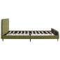 vidaXL Estructura de cama de tela verde 180x200 cm vidaXL Estructura de cama de tela verde 180x200 cm