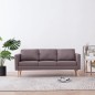 vidaXL Sofá de 3 plazas de tela color gris topo vidaXL Sofá de 3 plazas de tela color gris topo