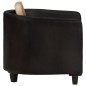 vidaXL Sillón de cuero auténtico marrón canela y negro vidaXL Sillón de cuero auténtico marrón canela y negro