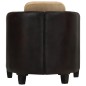 vidaXL Sillón de cuero auténtico marrón canela y negro vidaXL Sillón de cuero auténtico marrón canela y negro