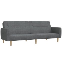 vidaXL Sofá cama de 2 plazas tela gris claro