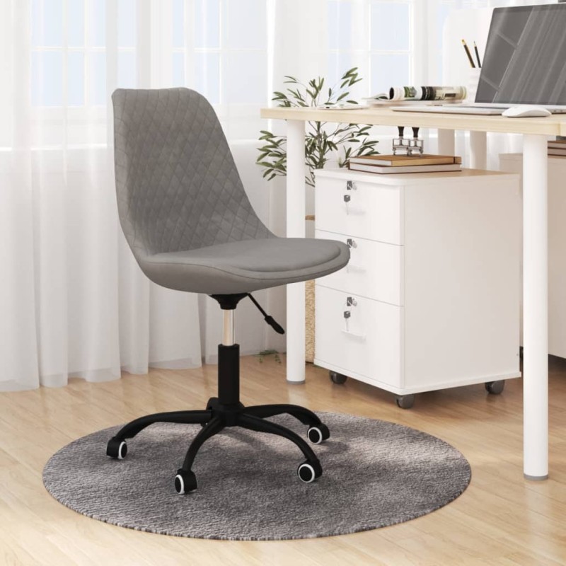 vidaXL Silla de oficina giratoria de tela gris claro vidaXL Silla de oficina giratoria de tela gris claro