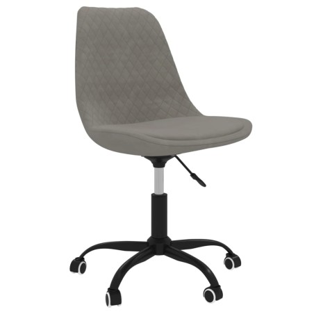 vidaXL Silla de oficina giratoria de tela gris claro