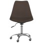 vidaXL Silla de oficina giratoria de tela marrón oscuro vidaXL Silla de oficina giratoria de tela marrón oscuro