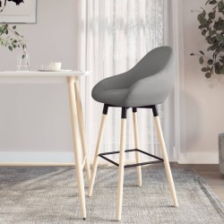 vidaXL Taburete de cocina tela gris claro
