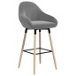 vidaXL Taburete de cocina tela gris claro vidaXL Taburete de cocina tela gris claro