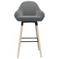 vidaXL Taburete de cocina tela gris claro vidaXL Taburete de cocina tela gris claro