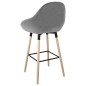 vidaXL Taburete de cocina tela gris claro vidaXL Taburete de cocina tela gris claro