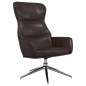 vidaXL Sillón de relax de cuero sintético marrón brillante