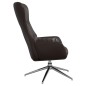 vidaXL Sillón de relax de cuero sintético marrón brillante