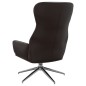 vidaXL Sillón de relax de cuero sintético marrón brillante