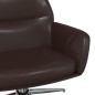 vidaXL Sillón de relax de cuero sintético marrón brillante
