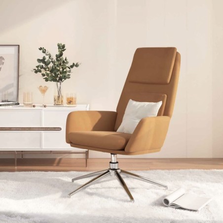 vidaXL Sillón de relax de piel de ante sintético gris taupe