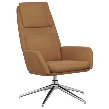 vidaXL Sillón de relax de piel de ante sintético gris taupe