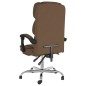 vidaXL Silla de oficina reclinable de tela marrón vidaXL Silla de oficina reclinable de tela marrón