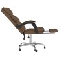 vidaXL Silla de oficina reclinable de tela marrón vidaXL Silla de oficina reclinable de tela marrón