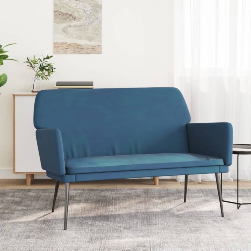 vidaXL Banco de terciopelo azul 108x79x79 cm vidaXL Banco de terciopelo azul 108x79x79 cm