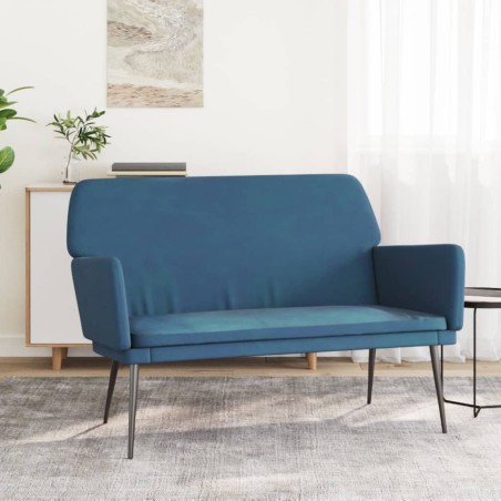 vidaXL Banco de terciopelo azul 108x79x79 cm