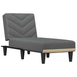 vidaXL Sofá diván de tela gris oscuro