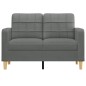 vidaXL Sofá de 2 plazas de tela gris oscuro 120 cm
