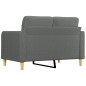 vidaXL Sofá de 2 plazas de tela gris oscuro 120 cm