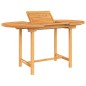 vidaXL Mesa de jardín extensible madera maciza teca 110-160x80x75 cm