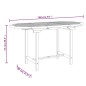 vidaXL Mesa de jardín extensible madera maciza teca 110-160x80x75 cm