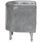 vidaXL Sillón diseño de cubo cuero auténtico gris vidaXL Sillón diseño de cubo cuero auténtico gris