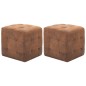 vidaXL Mesitas de noche 2 uds piel ante artificial marrón 30x30x30cm vidaXL Mesitas de noche 2 uds piel ante artificial marrón 30x30x30cm