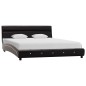 vidaXL Estructura de cama con LED de cuero sintético negro 140x200 cm vidaXL Estructura de cama con LED de cuero sintético negro 140x200 cm