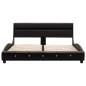 vidaXL Estructura de cama con LED de cuero sintético negro 140x200 cm vidaXL Estructura de cama con LED de cuero sintético negro 140x200 cm