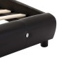 vidaXL Estructura de cama con LED de cuero sintético negro 140x200 cm vidaXL Estructura de cama con LED de cuero sintético negro 140x200 cm