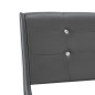 vidaXL Estructura de cama de cuero sintético gris 90x200 cm
