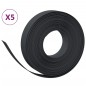 vidaXL Borduras de jardín 5 uds polietileno negro 10 m 10 cm vidaXL Borduras de jardín 5 uds polietileno negro 10 m 10 cm