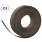 vidaXL Borduras de jardín 3 uds polietileno marrón 10 m 10 cm vidaXL Borduras de jardín 3 uds polietileno marrón 10 m 10 cm