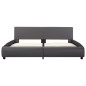 vidaXL Estructura de cama de cuero sintético gris 180x200 cm vidaXL Estructura de cama de cuero sintético gris 180x200 cm