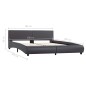 vidaXL Estructura de cama de cuero sintético gris 180x200 cm vidaXL Estructura de cama de cuero sintético gris 180x200 cm