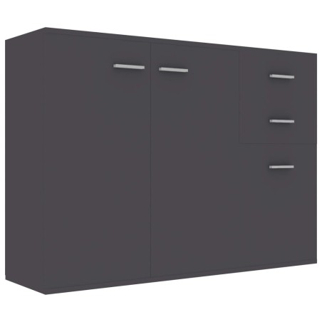 vidaXL Aparador de madera contrachapada gris 105x30x75 cm