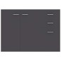 vidaXL Aparador de madera contrachapada gris 105x30x75 cm vidaXL Aparador de madera contrachapada gris 105x30x75 cm