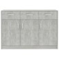 vidaXL Aparador de madera contrachapada gris hormigón 110x30x75 cm vidaXL Aparador de madera contrachapada gris hormigón 110x30x75 cm