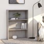 vidaXL Estantería de 3 niveles contrachapada gris hormigón 80x30x114cm